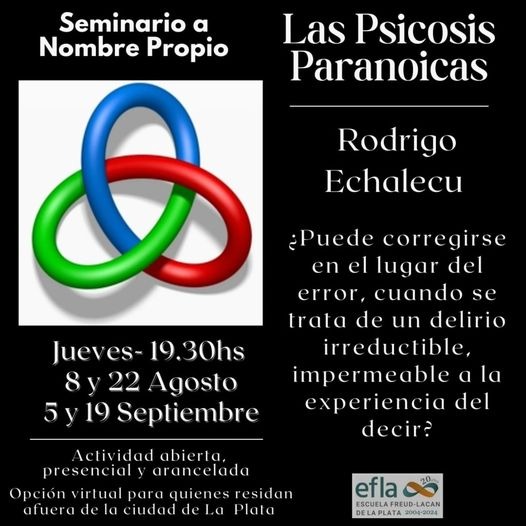 Flyer Las psicosis paranoicas